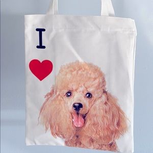 Poodle Art Canvas Bag